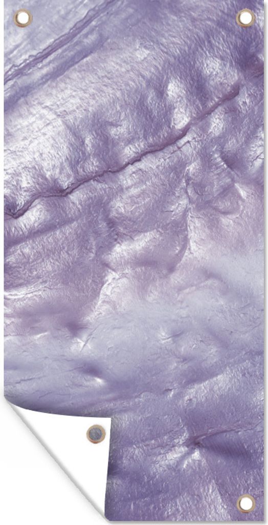 MuchoWow 40x80 cm Outdoor-Poster Gartendeko Sichtschutz Garten Poster für den Garten Perlmutt - Naturstein - Violett