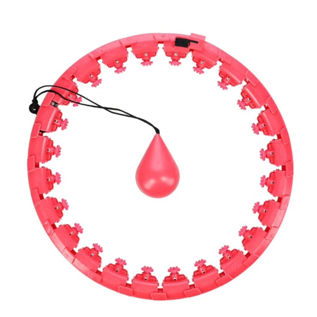 Hula Hoop de massage lesté FH01 rouge pour sculpter votre taille