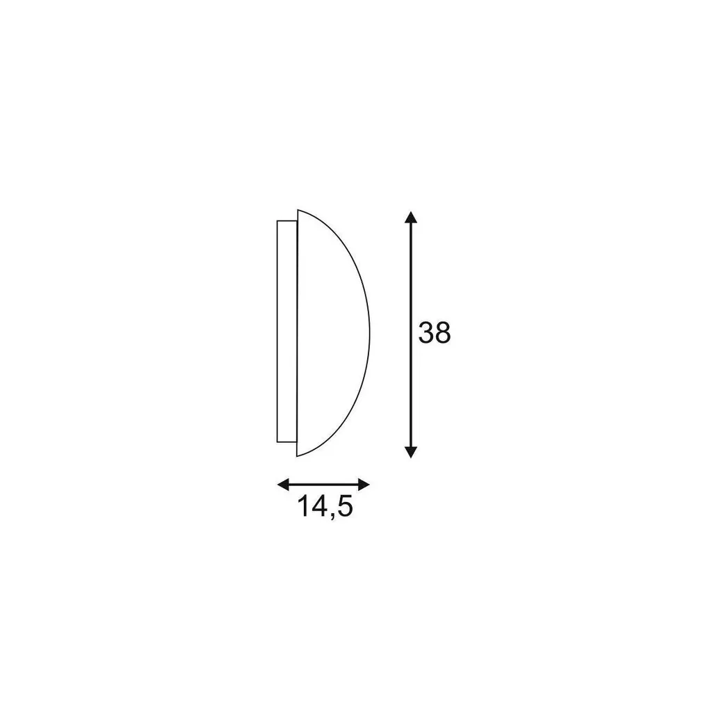 Applique Extérieure Anti-éblouissement SLV Meridian II E27 LED Grise - 5
