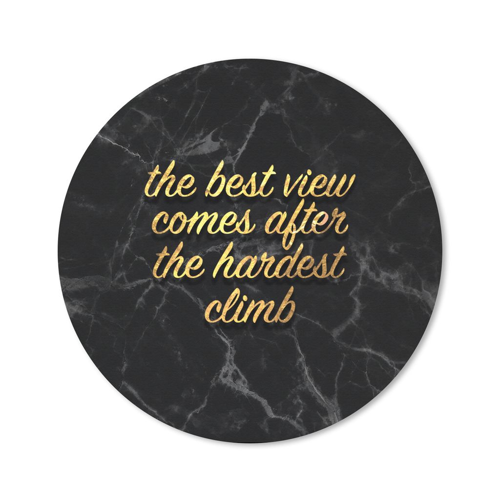 MuchoWow Mauspad Mousepad Zitate - Sprichwörter - Gold - Marmor 50x50 cm - Mousepads - Maus Mat - Pad - Mausunterlage - Vinyl