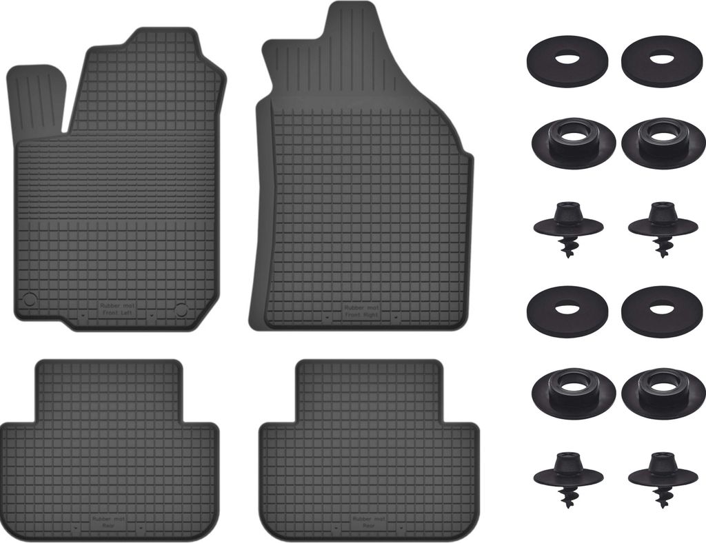 Gummimatten Mit Stoppern Für: Chevrolet Tacuma (2000-2011) Schwarz Set