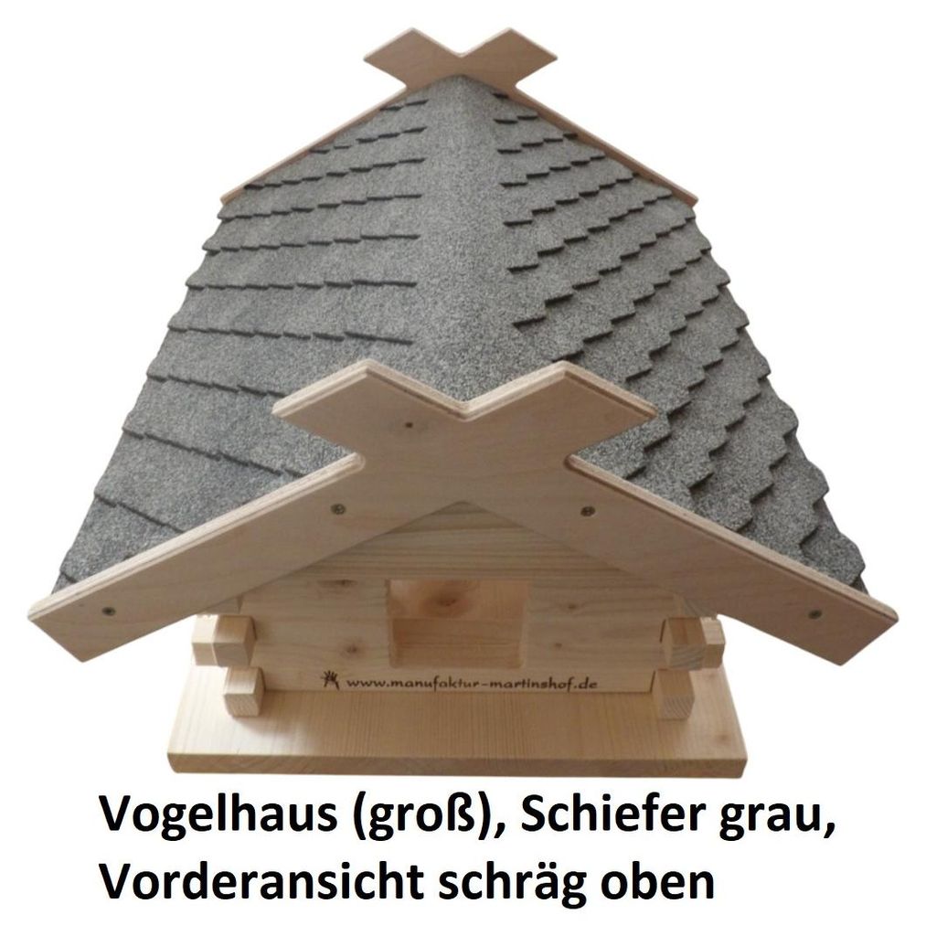 Vogelhaus (groß), Schiefer grau Produktbild 