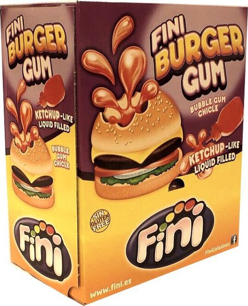 Fini Burger Gum, Kaugummi 200 Stück einzeln verpackt Produktbild 