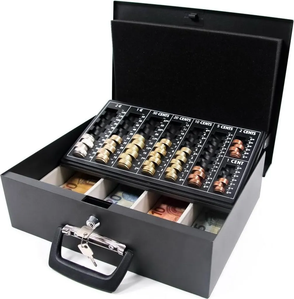 Caisse de rangement pour recettes et espèces SAFE I idéale pour bureaux