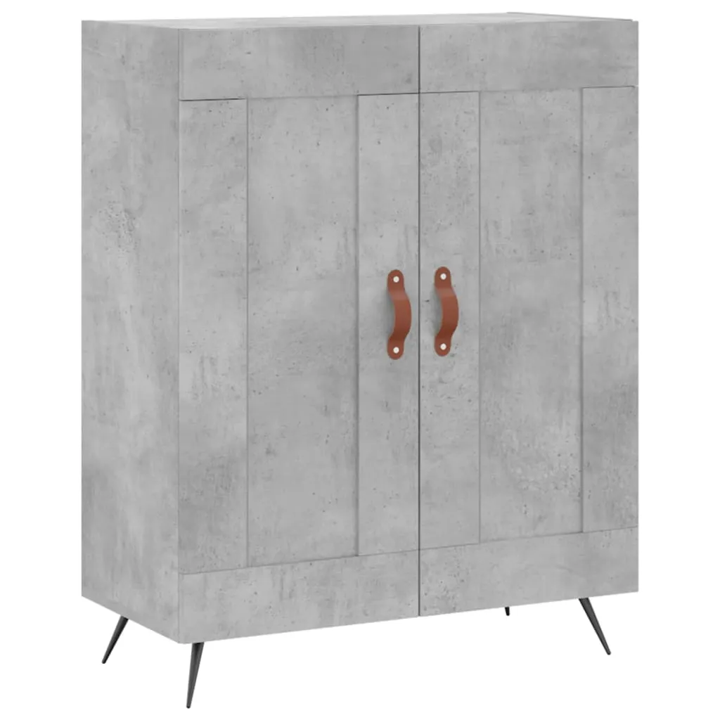 Credenza | Buffet | Armadio Grigio Cemento 80x30x54 cm in Legno Multistrato