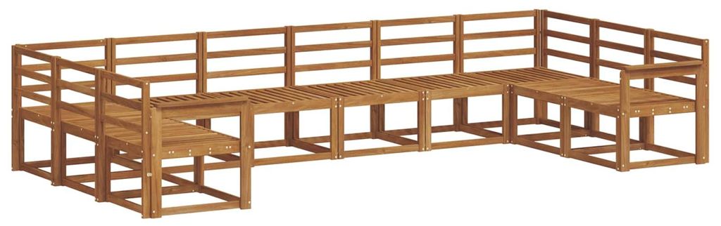vidaXL Outdoor-Sofagarnitur 10 pcs Natur Massivholz Akazie