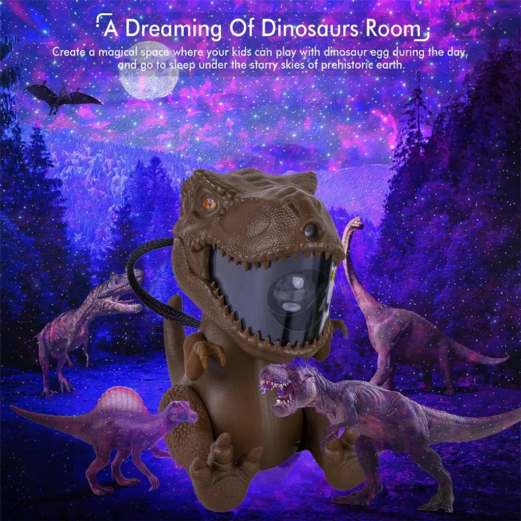 Proiettore Magico Aurora Dinosauro - Lampada Stelle Regalo Natale - 7