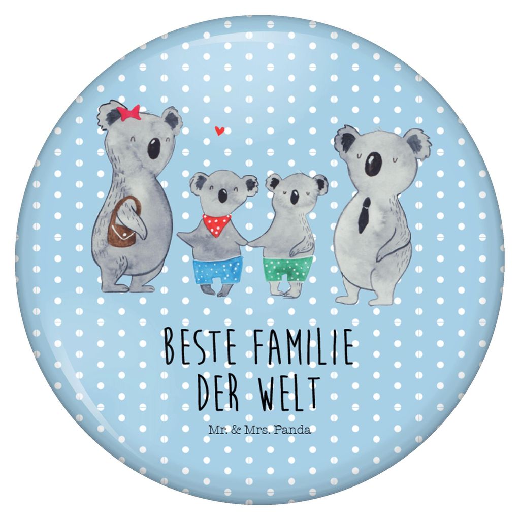 Mr. & Mrs. Panda Pin Koala Familie zwei - Blau Pastell - Geschenk, Badge, Anstecker, Koalabär, Plakette, Familienzeit, Nadel-Pin, Muttertag, Button