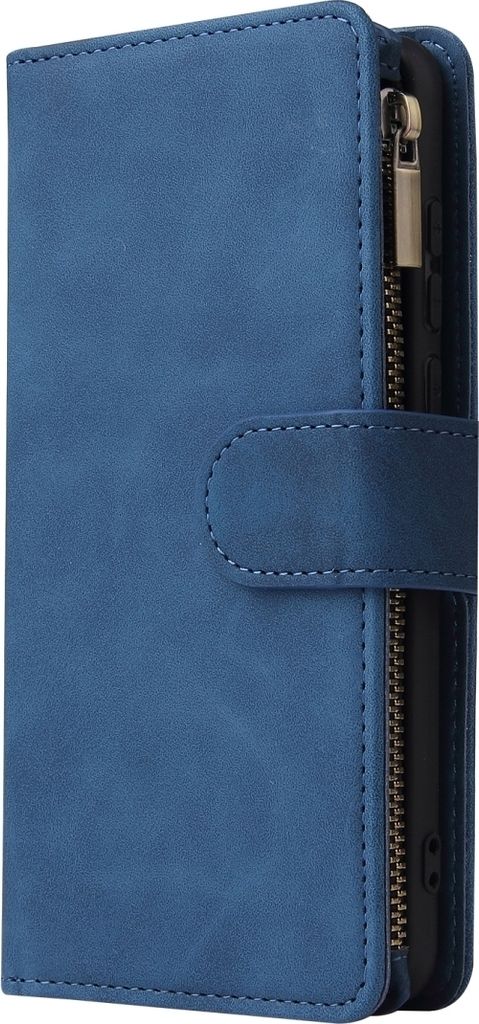 Mobigear Zipper Huawei P40 Hülle Klapphülle Geldbörse - Blau