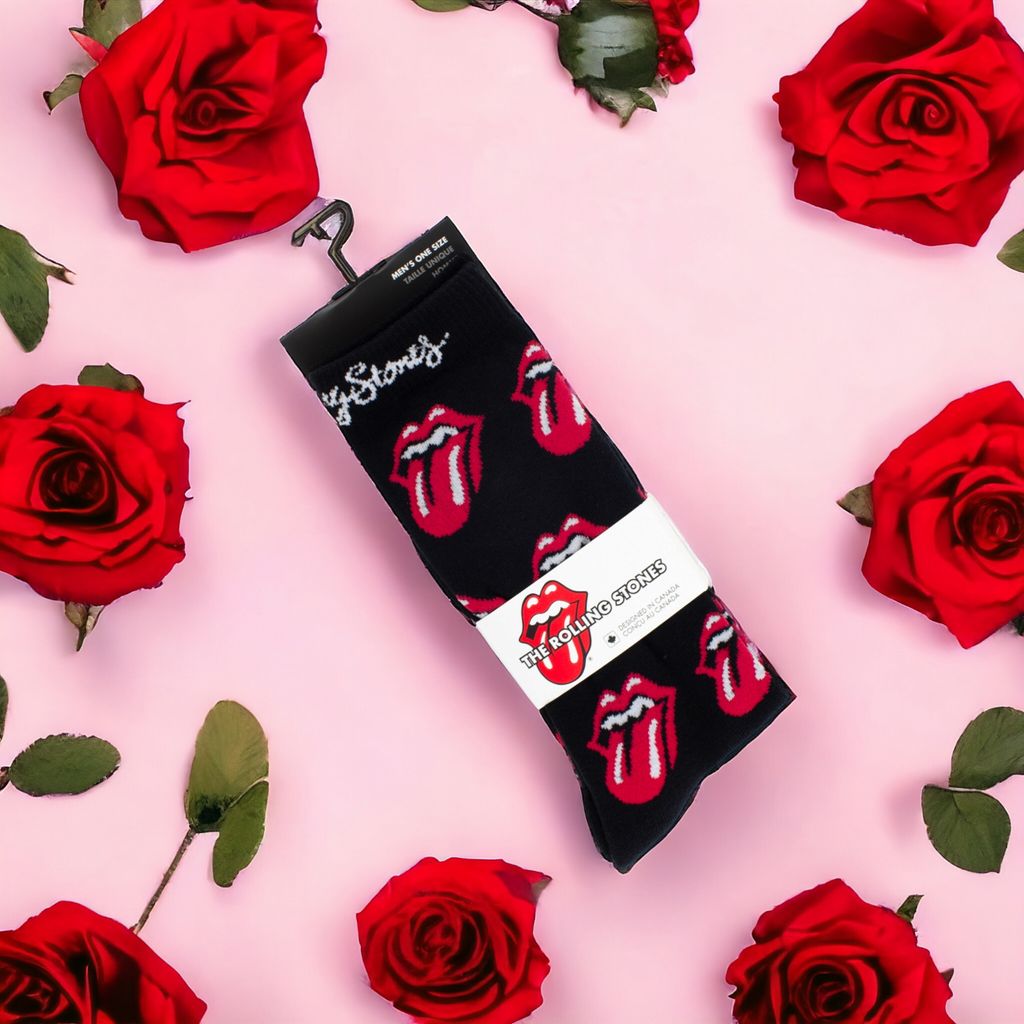 Rolling Stones Socken Für Herren – Mit Band-Logos, Knöchellang, Aus Baumwolle, Größe 42–46