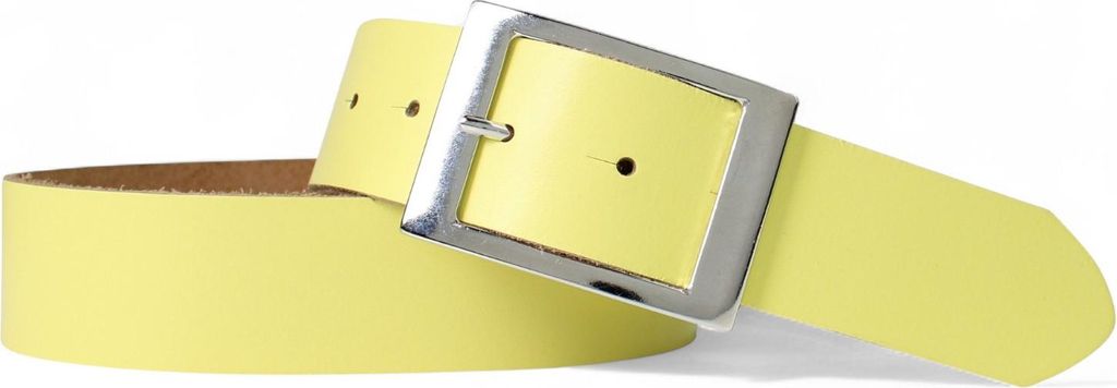 FRONHOFER Gürtel 3,8 cm rechteckige Gürtelschnalle silber, echt Ledergürtel Damen