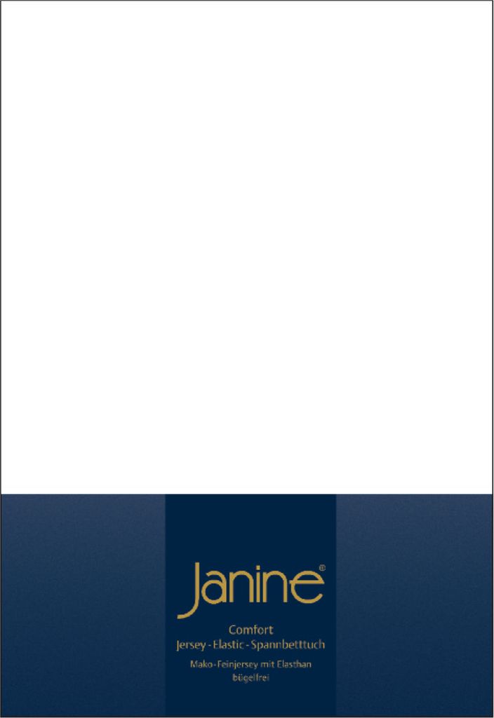 Janine ELASTIC Spannbetttuch 5002 Größe 100 X 200 weiss