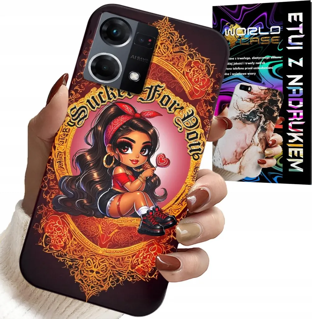 Cover Oppo Reno7 4G Sucker For You: Fashion Doll Style + Vetro Omaggio