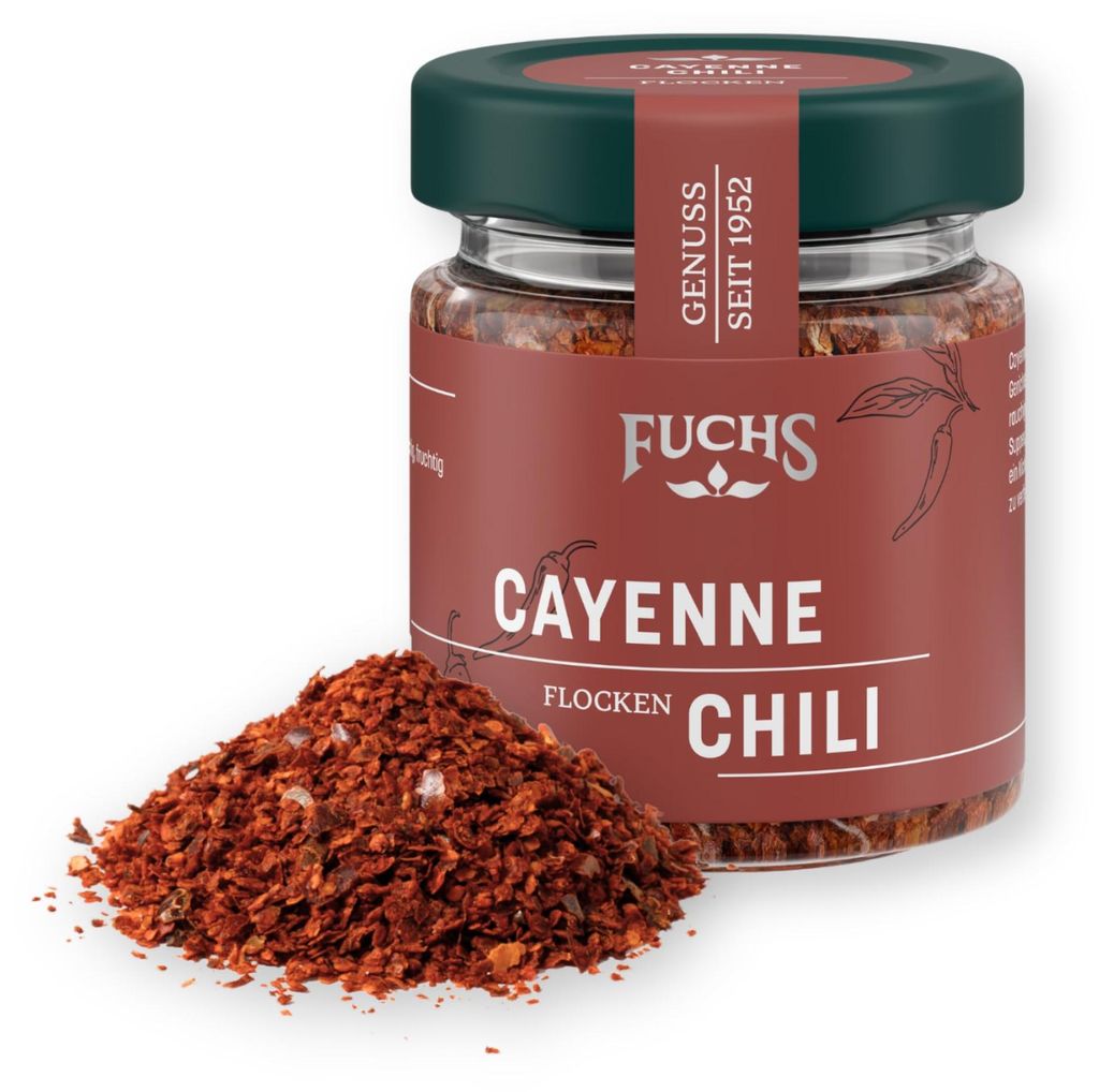 Cayenne Chiliflocken 35 g - Fuchs Gewürze, zum Verreiben, Produktbild 