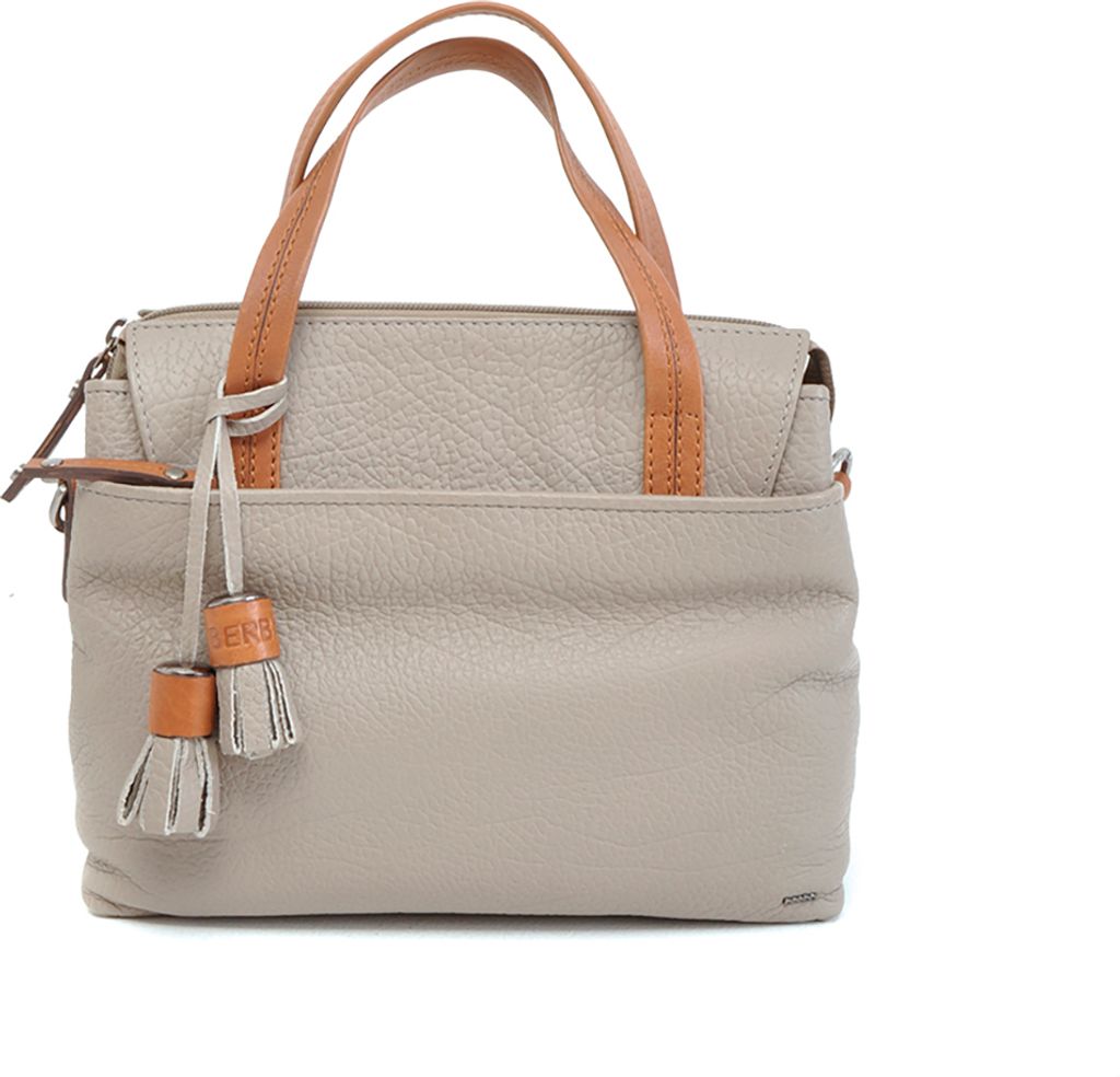 Berba - Leren handTasche Damen | Taupe