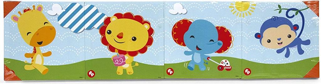 Fisher-Price 4-teiliges Set Leinwandbilder für Kinder Kinderzimmer