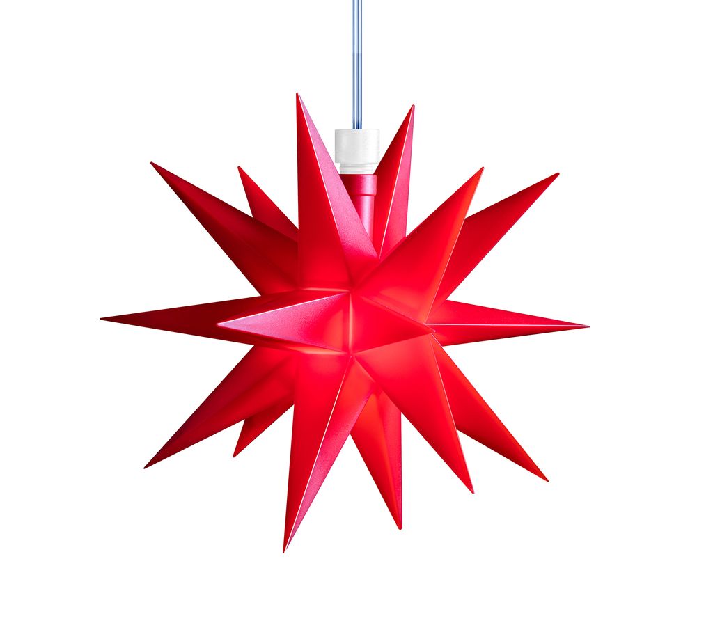 3D LED Stern Ø 12 cm Rot Weihnachtsstern mit