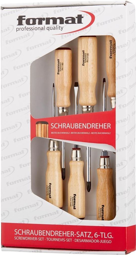 Format Schraubendreher-Satz Holzheft PH 6-teilig Produktbild 