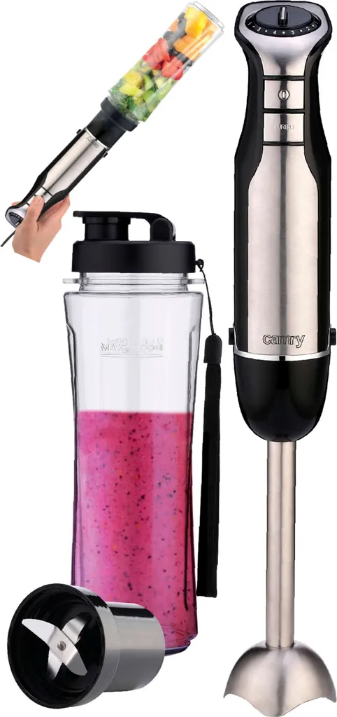 Mixeur pour Smoothies et Soupes Camry 700W avec Gobelet Nomade 500ml