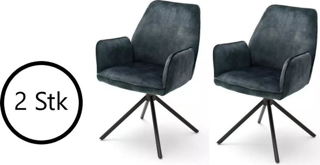 Esszimmerstuhl Stuhl Stühle Esszimmer Polsterstuhl "OTTAWA I" petrol