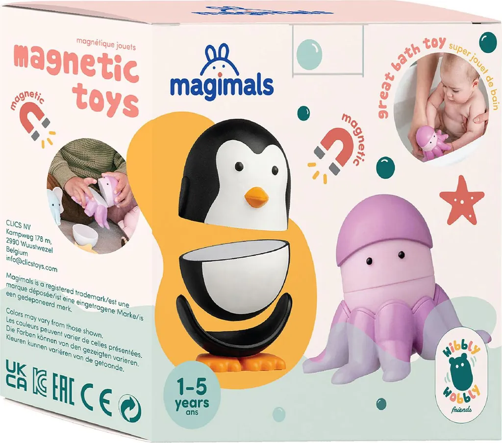 Jeu avec aimants Magimals Pingouin et pieuvre : kit de construction