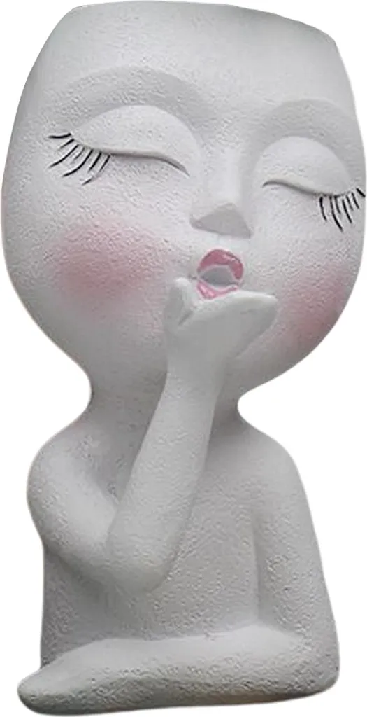 Pot de fleurs sculptural baiser pour décoration salon moderne et balcon