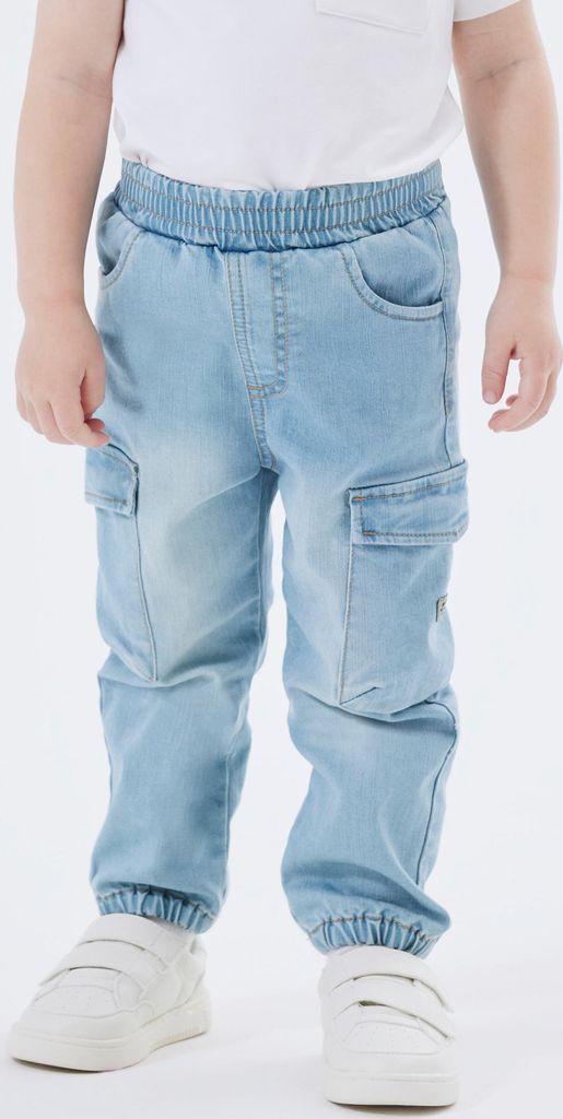 NAME IT Bequeme Baggy Jeans Cargo Hose Stretch Denim Jogger Produktbild 