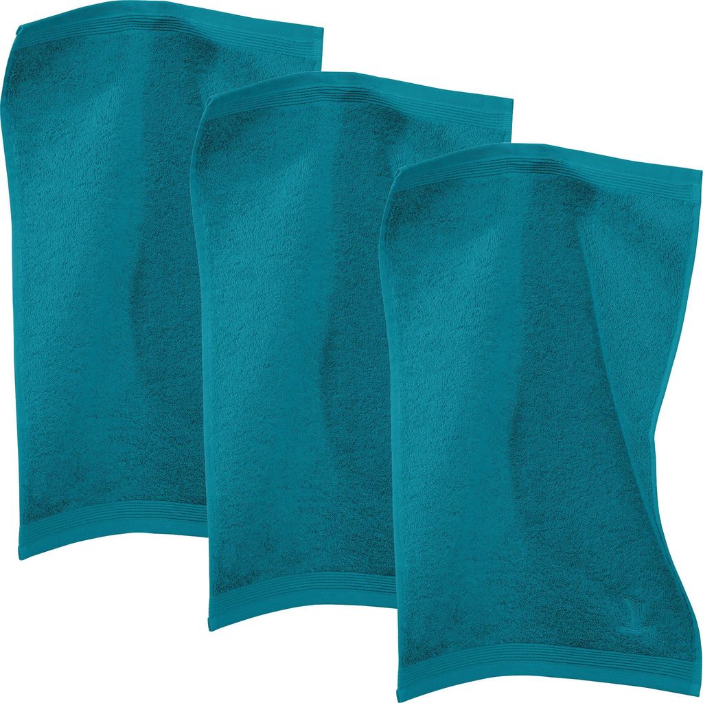 Möve Gästetuch Superwuschel" 3er-Pack petrol 30x50 cm"