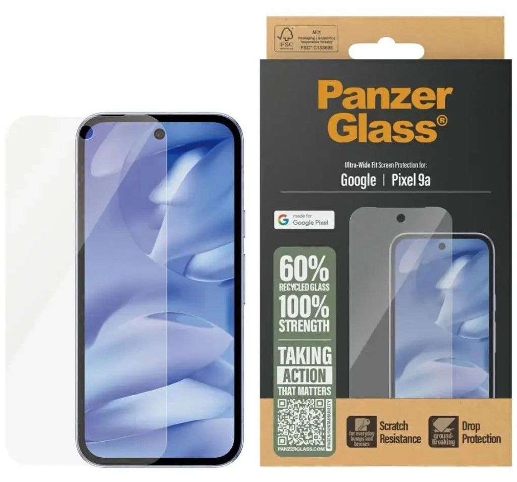Gehärtetes Glas PanzerGlass Ultra-Wide Fit für Google Pixel 9a 5G