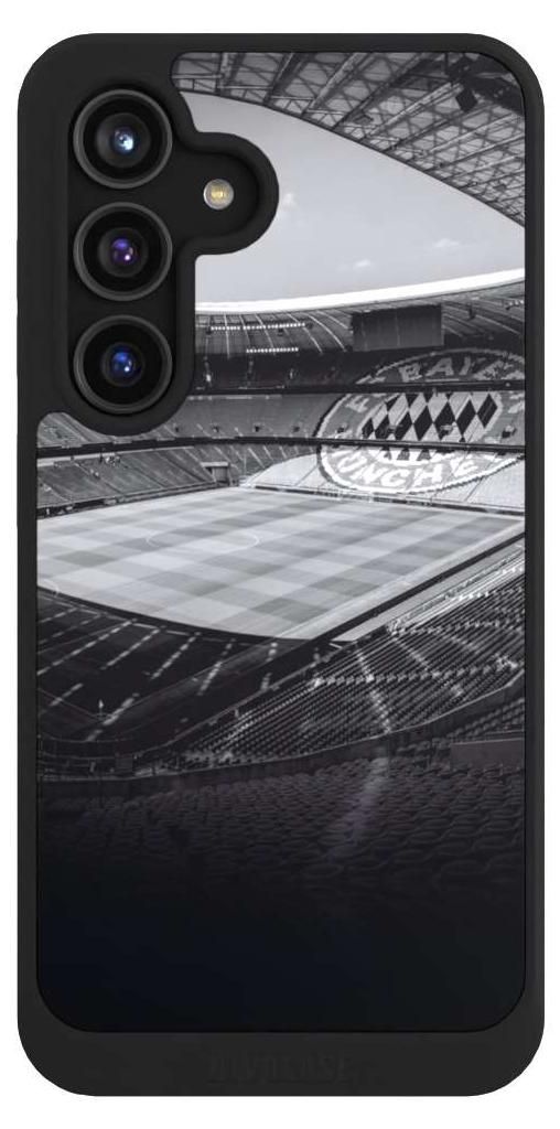 NIVOCASE Hülle für Samsung Galaxy S24 Handyhülle NIVOcore Case Schwarz FC Bayern München FCB Stadion