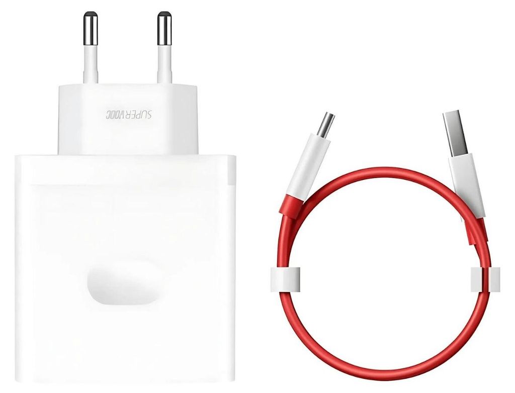 OnePlus 100W USB-A SuperVooc adapter + kabel, wit Productafbeelding 