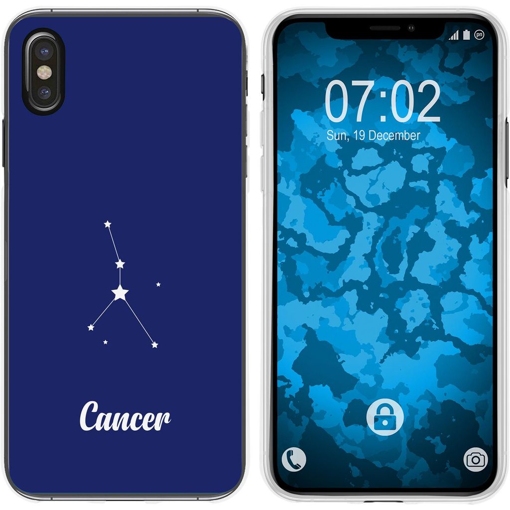 PhoneNatic Case kompatibel mit Apple iPhone Xs Max Silikon-Hülle SternzeichenCancer M3