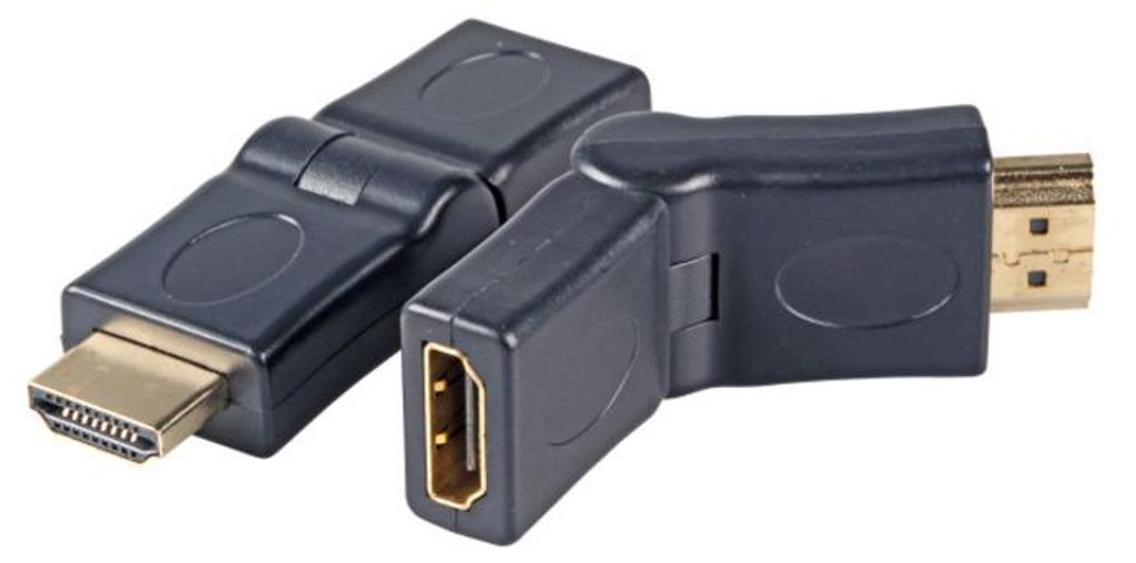 EFB HDMI Adapter,2x HDMI-A,St.-Bu.,180° schwenkbarer,schwarz