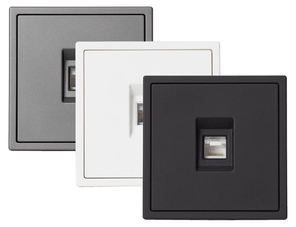 RJ45 Anschluss CAT 6 Internet Luxe 990 Schwarz