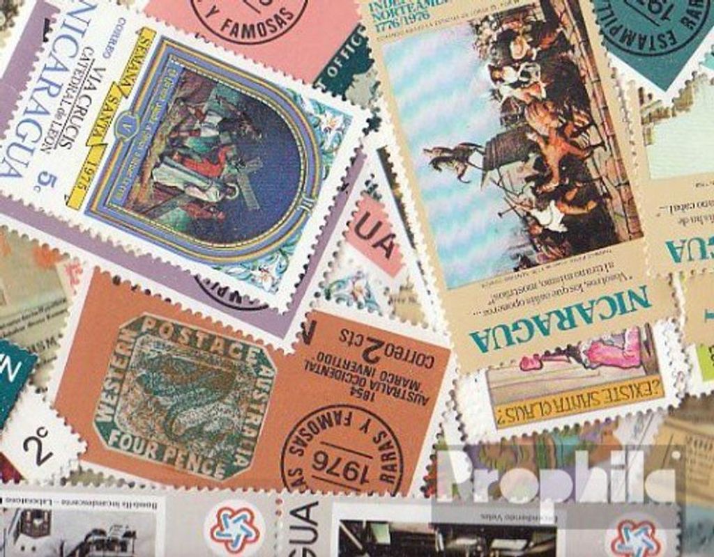 Briefmarken Nicaragua 50 verschiedene Marken postfrisch