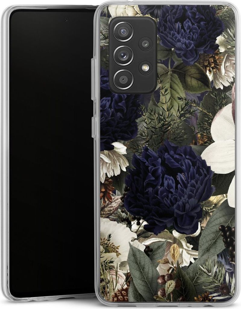 DeinDesign Handyhülle für Samsung Galaxy A52s 5G Silikon Hülle Case Smartphone Schutzhülle Blumen Utart Vintage