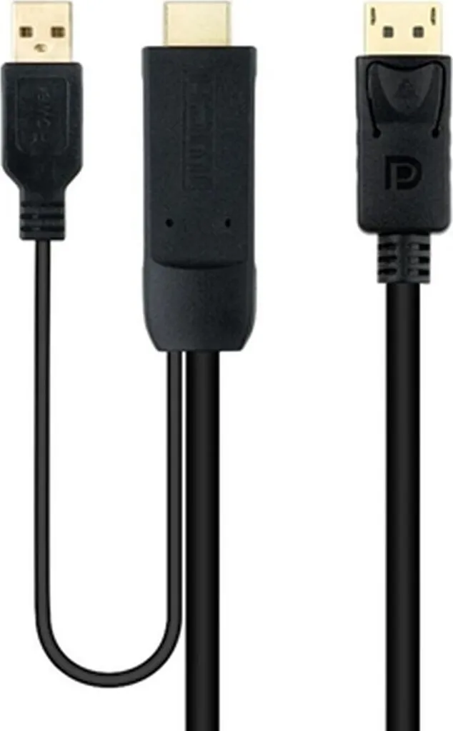 Nanocable 10.15.4352 Câble HDMI vers DisplayPort Mâle 1.8m Noir Robuste