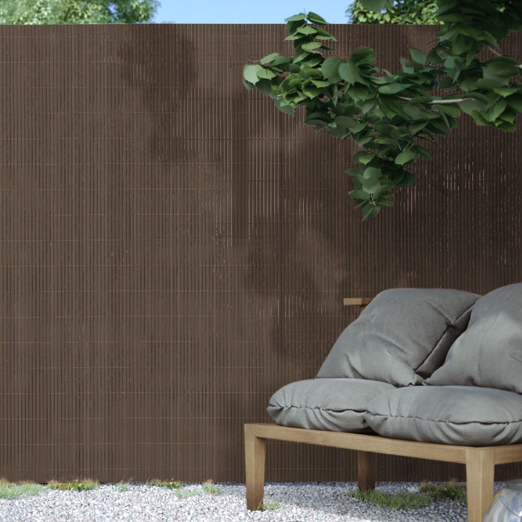 paramondo PVC Sichtschutzmatte StrongLine, 80 x 500 cm, braun wetterfest, UV-beständig & robust für Balkon, Terrasse und Garten