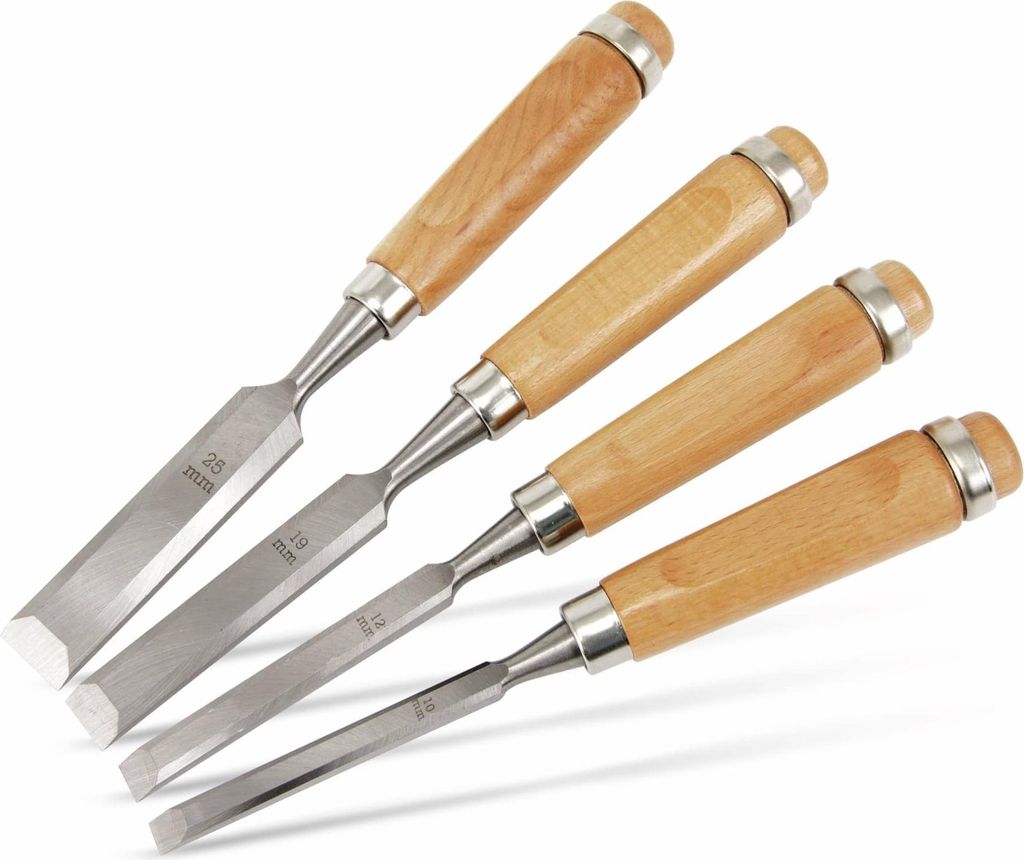 MASTERPROOF Stechbeitel-Satz, 4-teilig, nach DIN 5154