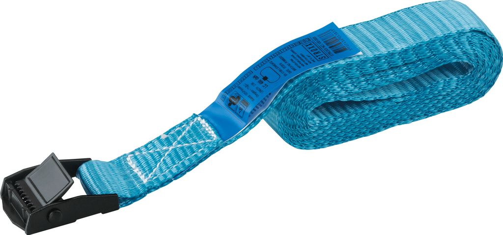 STROXX Zurrgurt 1-teilig, mit Klemmschloss, blau, 200 kg Produktbild 