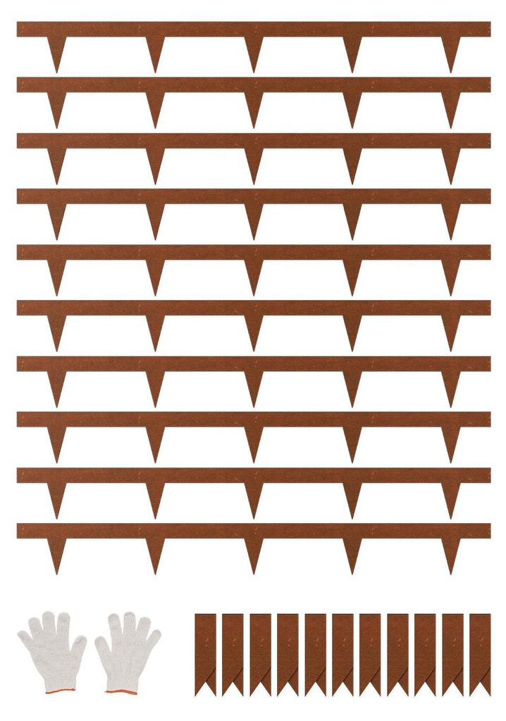 Bordure de pelouse VEVOR, set de 10, 1016x114,3x1,5 mm, Image du produit 