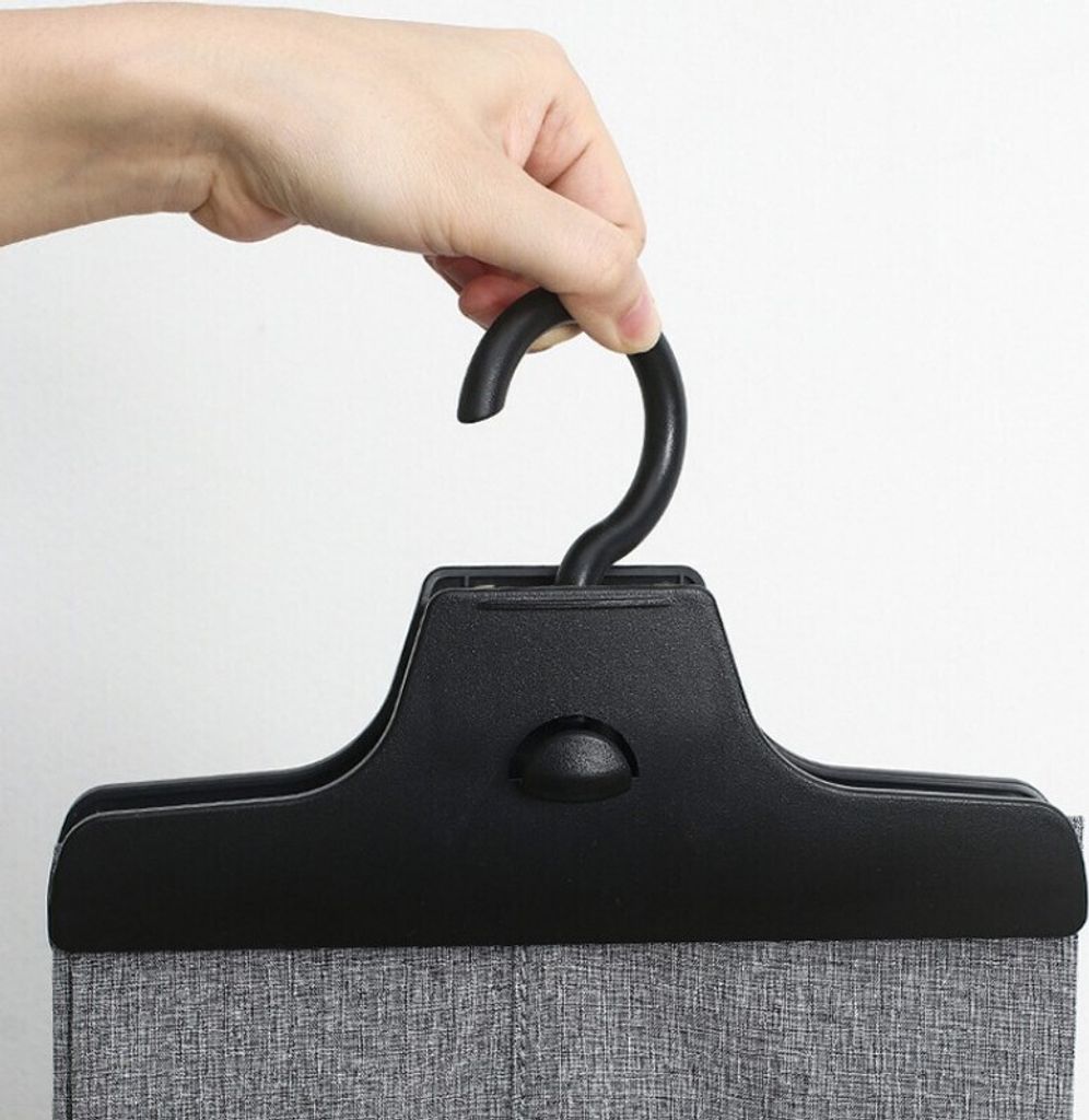 INF Stoff-Leggings-Kleiderbügel mit Clip Schwarz