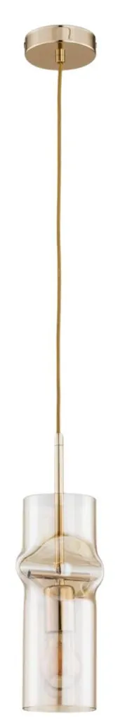 Suspension Kapris dorée Alfa 1xE27x60W en verre design 90x13x13 cm