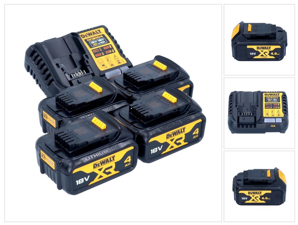 Zestaw startowy akumulatorów DeWalt DCB 1104 M4 12 V / 18 V Zdjęcie produktu 