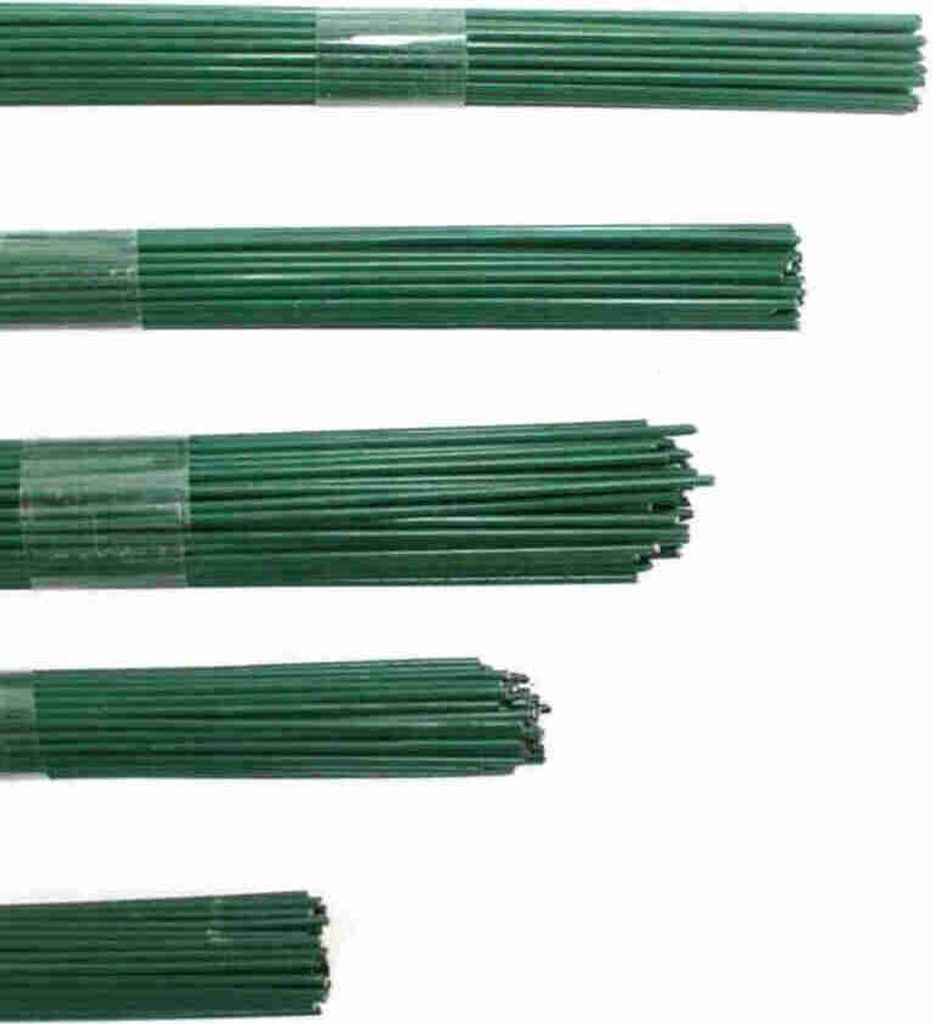 100g Blumendraht grün lackiert Steckdraht Basteldraht Bindedraht alle Größen, Ausf:0.9 x 400mm