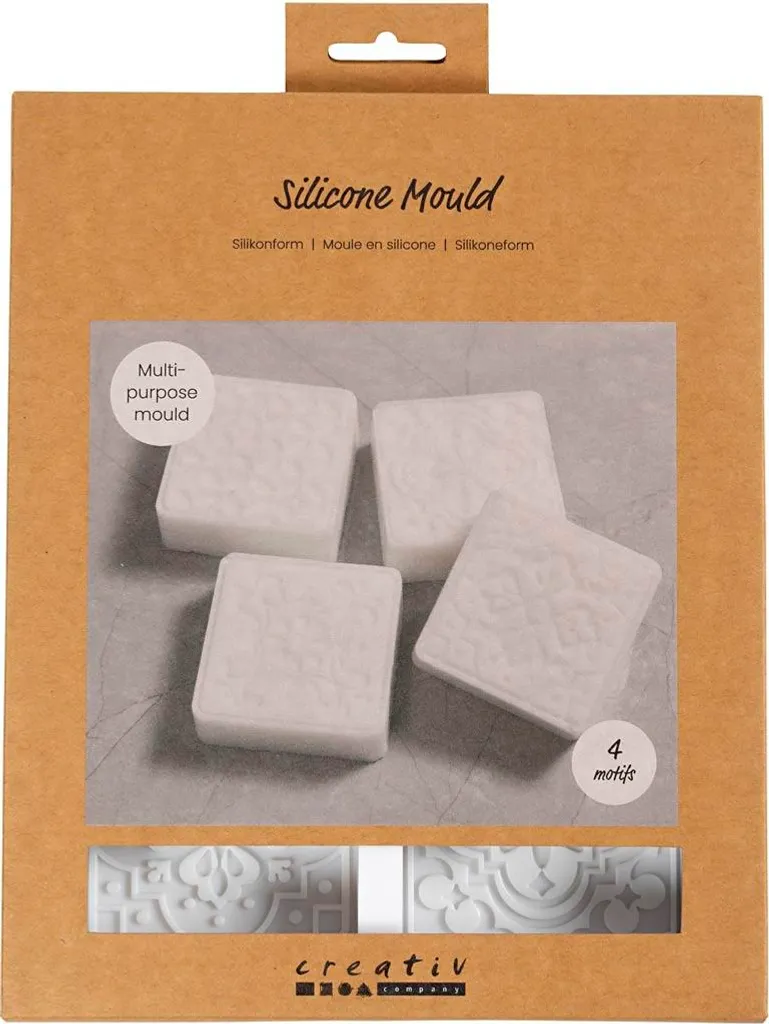 Moule silicone carré pour moulage savon et loisirs créatifs design