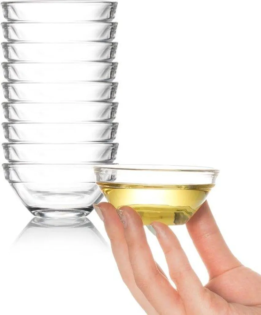 Petits bols de table anti-gaspillage en verre couleur cuir lot de 10