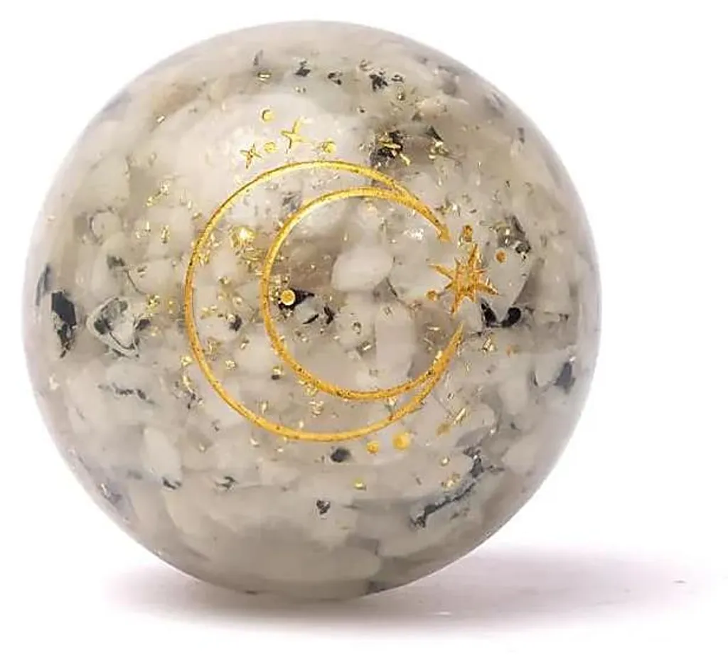 Orgonite Pierre de Lune pour Sommeil Paisible et Sérénité - Ø 5,5 cm