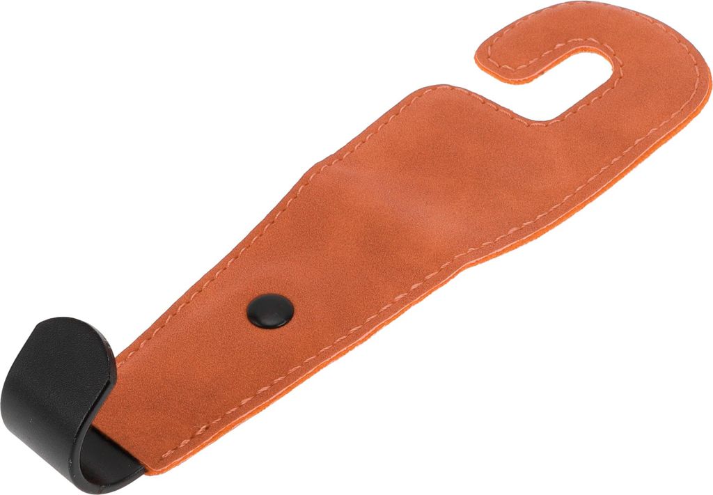 Auto-Sitz-Kopfstützenhaken Innenzubehör für die meisten Autos, SUVs, LKW Auto-Sitz-Rückenlehnenaufhänger Haken Kunstleder Metall Orange 6,69"x...