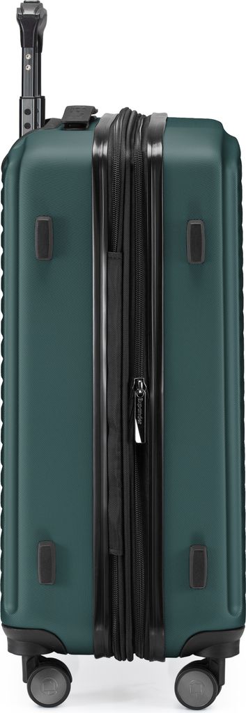 Mitte - Handgepäck-Koffer + digitaler Gepäckanhänger Kofferschild, Kabinentrolley XL-Erweiterung Bordgepäck Hardcase Handkoffer Flugzeug Carry-...